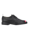 Men's Diagonal RWB Stripe Long Wing Brogues Black - THOM BROWNE - BALAAN 1