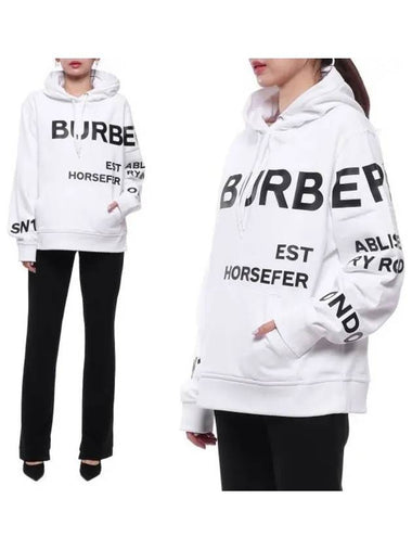 Women s Horseferry Print Oversized Hooded Sweatshirt 1217031 - BURBERRY - BALAAN 1