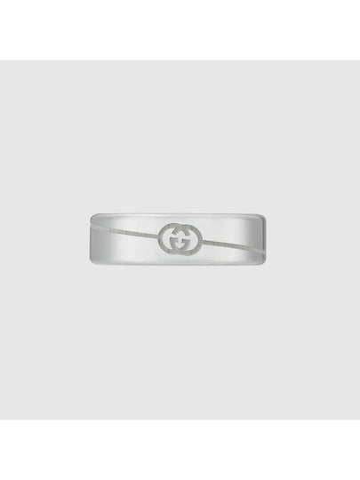 Diagonal Interlocking G Ring Silver - GUCCI - BALAAN 2