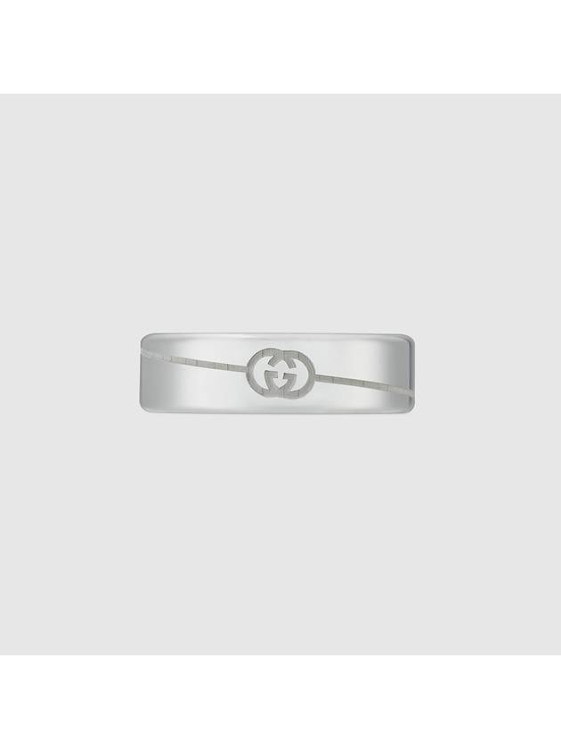 Diagonal Interlocking G Ring Silver - GUCCI - BALAAN 2