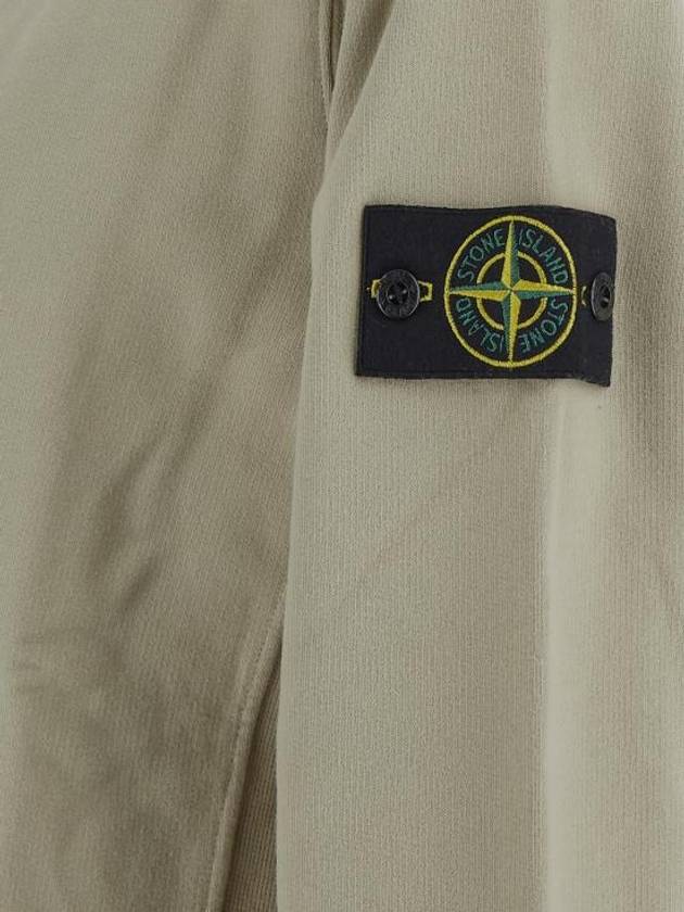 Logo Half Zipper Sweatshirt Beige - STONE ISLAND - BALAAN 4