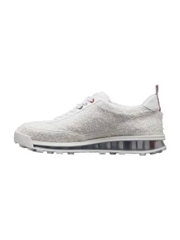 Tech Runner Tweed Lace-Up Low Top Sneakers White - THOM BROWNE - BALAAN 2