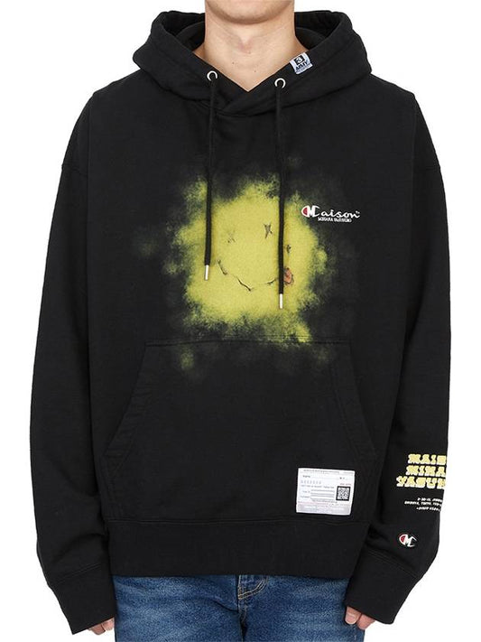 Graphic Print Hoodie Black - MAISON MIHARA YASUHIRO - BALAAN.