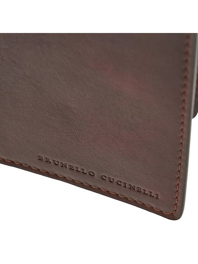 Calfskin Money Clip Card Wallet Burgundy - BRUNELLO CUCINELLI - BALAAN 7