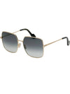 Sunglasses LNV121SLB 714 gold metal frame square fashion overfit - LANVIN - BALAAN 7