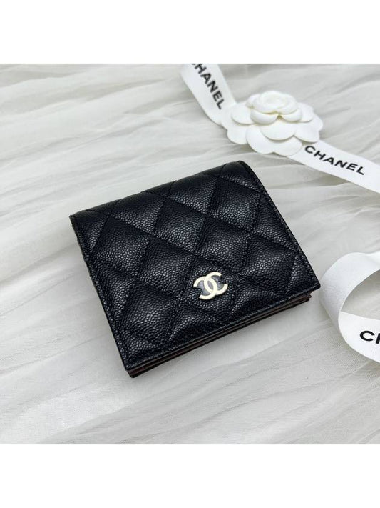 Small Flap Wallet Caviar Leather Black - CHANEL - BALAAN 2