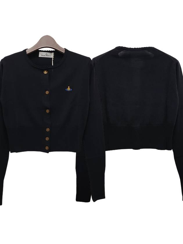 Bea Cropped Cardigan Black - VIVIENNE WESTWOOD - BALAAN 2