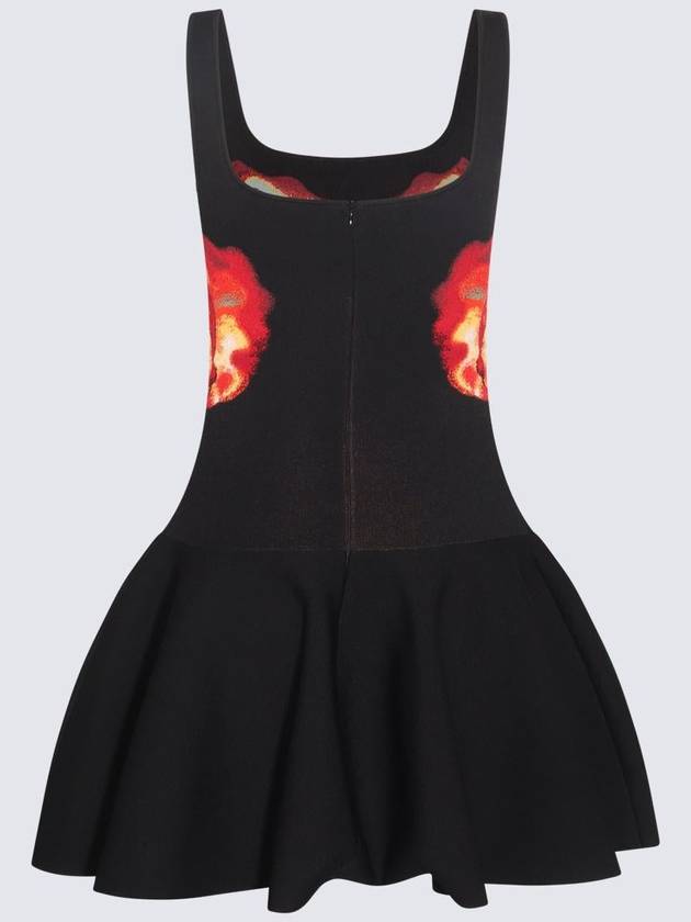 23 fw Black Multicolor Viscose Blend Dress 758519Q1A6G1160 B0480490167 - ALEXANDER MCQUEEN - BALAAN 3