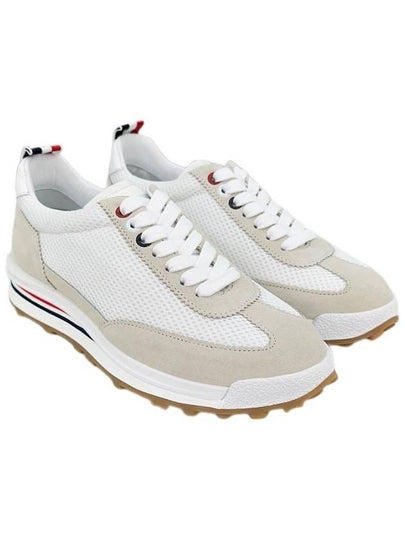 Thom Women Browne Nylon Tech Runner Low Top Sneakers Grey White - THOM BROWNE - BALAAN 2