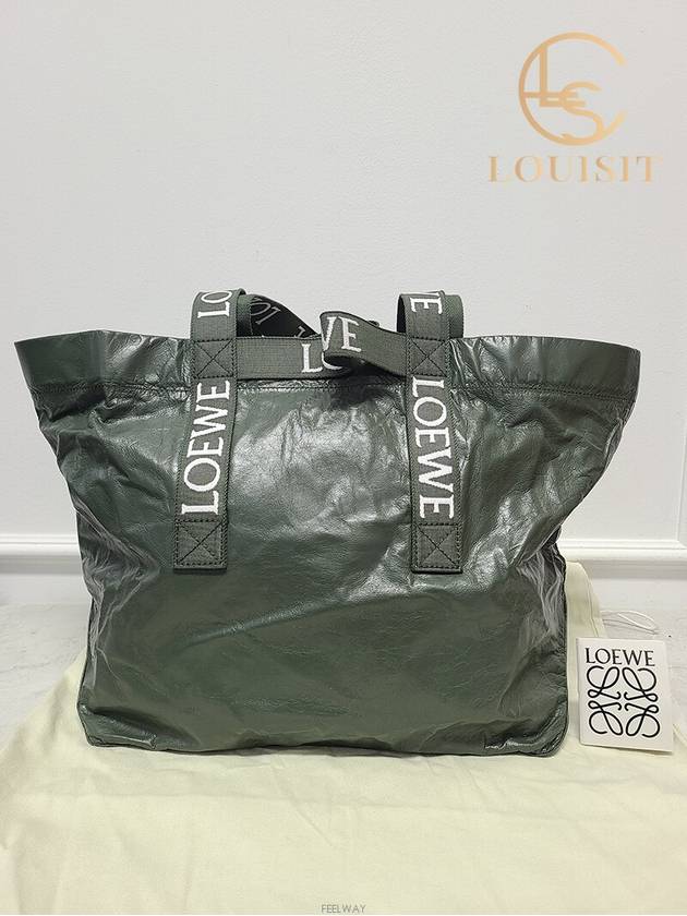 Used luxury goods Lewis It Bauble green fold shopper bag Paper calfskin - LOEWE - BALAAN 7