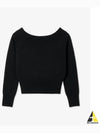 Off Shoulder Knit Top Black - ALEXANDER MCQUEEN - BALAAN 2