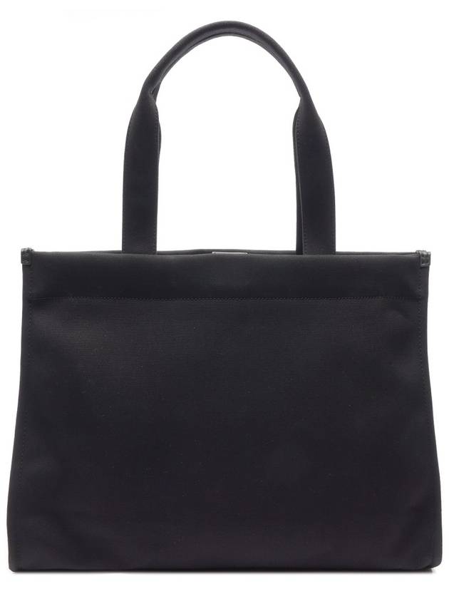 Ella Canvas Large Tote Bag Black - TORY BURCH - BALAAN 5