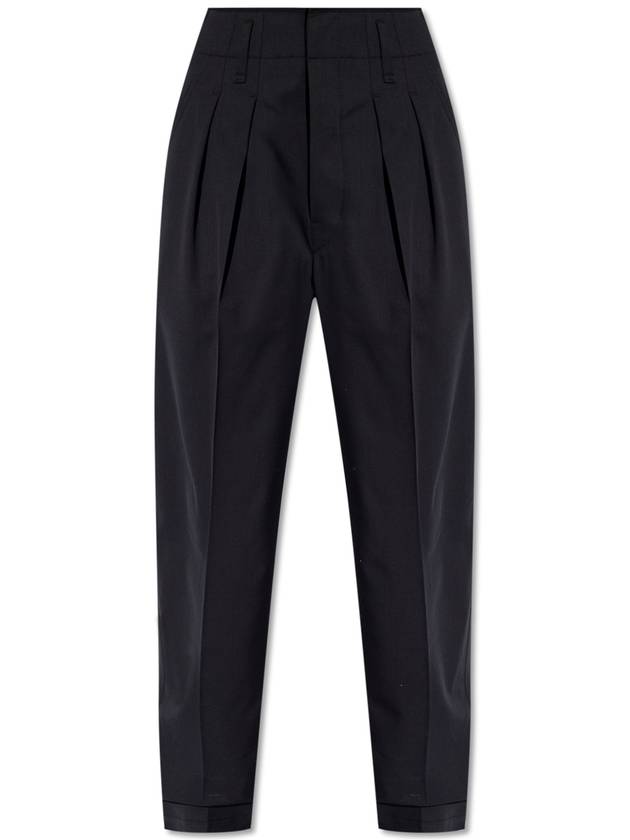 Pleated Detail Tailored Straight Pants Black - LEMAIRE - BALAAN 2