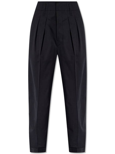 Pleated Detail Tailored Straight Pants Black - LEMAIRE - BALAAN 2