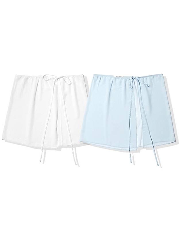 Layered Warp Mini Skirt White - LESEIZIEME - BALAAN 10
