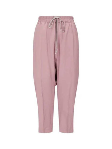 WOMEN Silk Blend Baggy Pants Pink - RICK OWENS - BALAAN 1