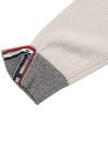 V-Neck 4-Bar Wool Cardigan White - THOM BROWNE - BALAAN 10