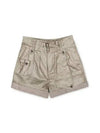 Women's Cargo High Waist Shorts Beige - SAINT LAURENT - BALAAN 2