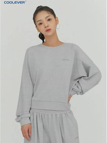 Women's Overfit Sweatshirt Melange Gray - OFFGRID - BALAAN 1