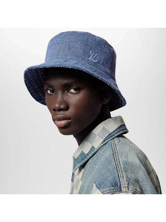 Hat Everyday Reversible Double sided Bucket Denim Blue - LOUIS VUITTON - BALAAN 2