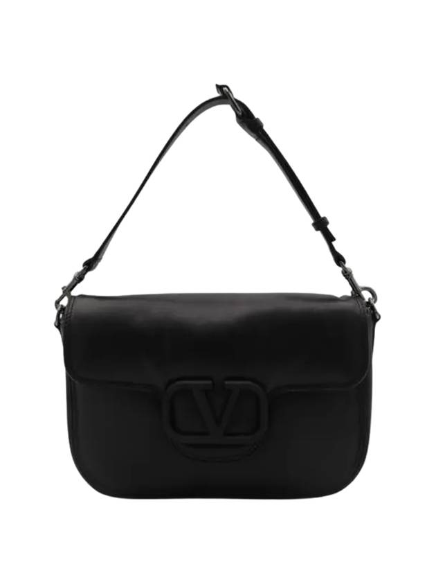 V Logo Signature Foldover Shoulder Bag Black - VALENTINO - BALAAN 1