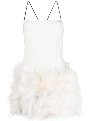 The Attico Fujiko Feather-Trimmed Minidress - THE ATTICO - BALAAN 1