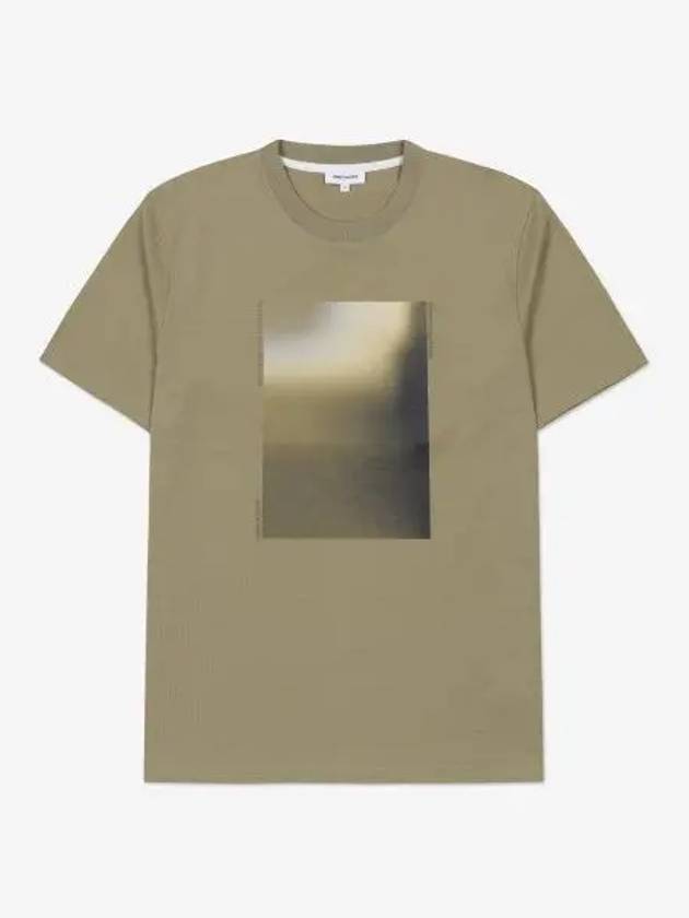 Johannes Blur Print Short Sleeve T Shirt Utility Khaki N0106380966 - NORSE PROJECTS - BALAAN 1