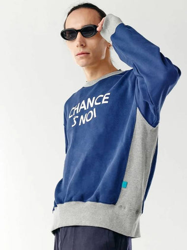 Unisex CHMXMTM Snowy Sweatshirt Mix Navy - CHANCE'S NOI - BALAAN 1