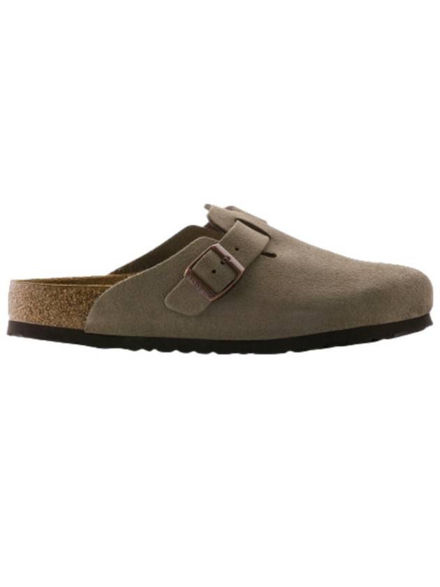 Boston Soft Footbed Suede Medium Narrow Slippers Taupe - BIRKENSTOCK - BALAAN 2