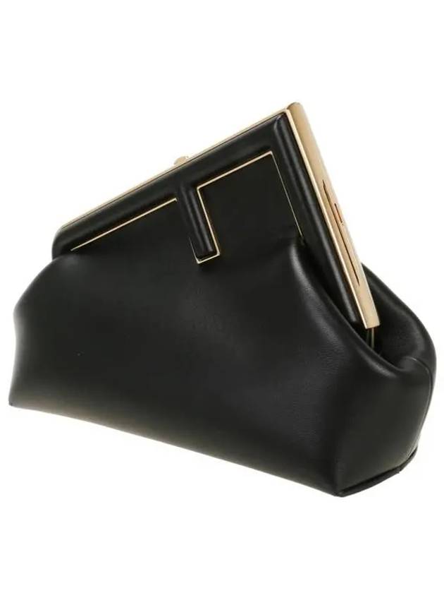 First Small Leather Shoulder Bag Black - FENDI - BALAAN 3