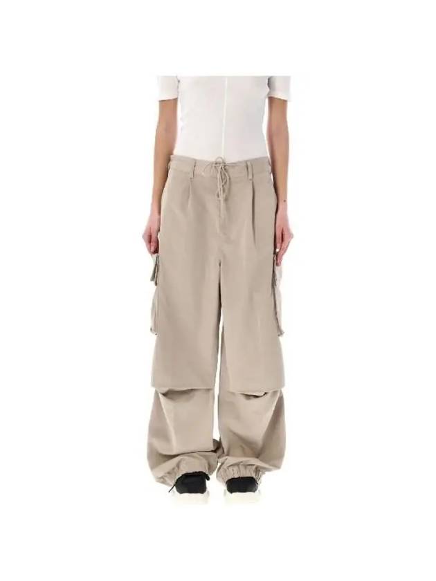 Y 3 drawstring wide cargo pants 24PIV7765TWILLCLAY BROWN - Y-3 - BALAAN 1