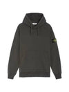 Wappen Patch Classic Fleece Hoodie Grey - STONE ISLAND - BALAAN 2