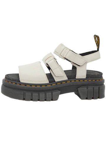 Ricky 3 Strap Nappa Luxe Leather Sandals Cobblestone Gray - DR. MARTENS - BALAAN 1