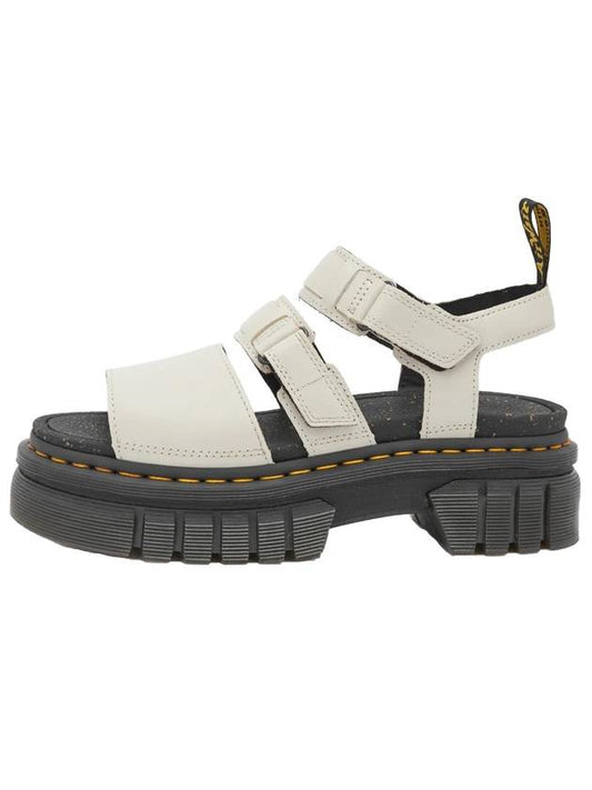 Ricky 3 Strap Nappa Luxe Leather Sandals Cobblestone Gray - DR. MARTENS - BALAAN 1