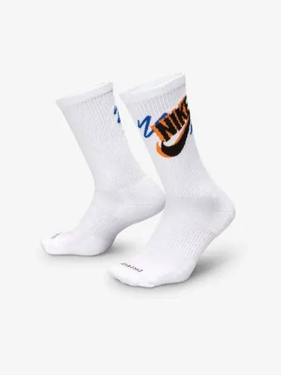 Everyday Plus Crew Socks 3 Pairs White - NIKE - BALAAN 2