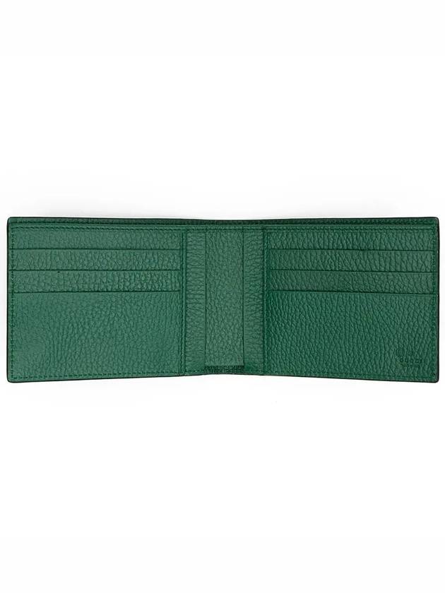 GG Interlocking Two Tone Half Wallet Black Green - GUCCI - BALAAN 3