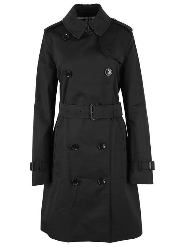 Women's Kensington Trench Coat Black - BURBERRY - BALAAN.