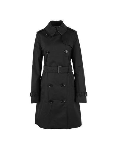 WoMen's Kensington Trench Coat Black - BURBERRY - BALAAN 1