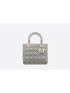 Lady Cannage Lambskin Medium Tote Bag Gray - DIOR - BALAAN 1