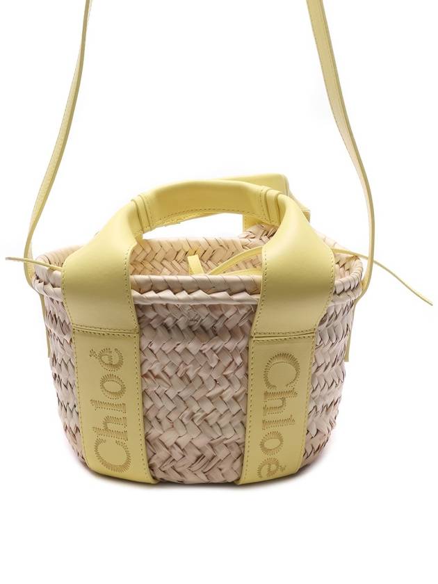 Sense Small Raffia Tote Bag Beige Yellow - CHLOE - BALAAN 5