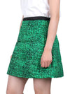 Women's Print Cotton A-Line Skirt Green - MONCLER - BALAAN 5