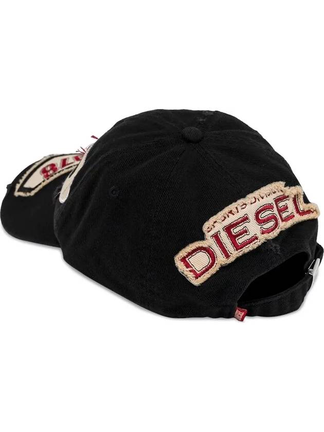 C-Braff Embroidered Logo Ball Cap Black - DIESEL - BALAAN 4