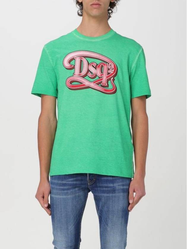 Short Sleeve T-Shirt S71GD1387S22507 658 Green - DSQUARED2 - BALAAN 1