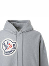 Genius 1952 Logo Patch Hoodie Grey - MONCLER - BALAAN 6