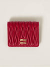 Matelasse Half Wallet Card Red - MIU MIU - BALAAN 1