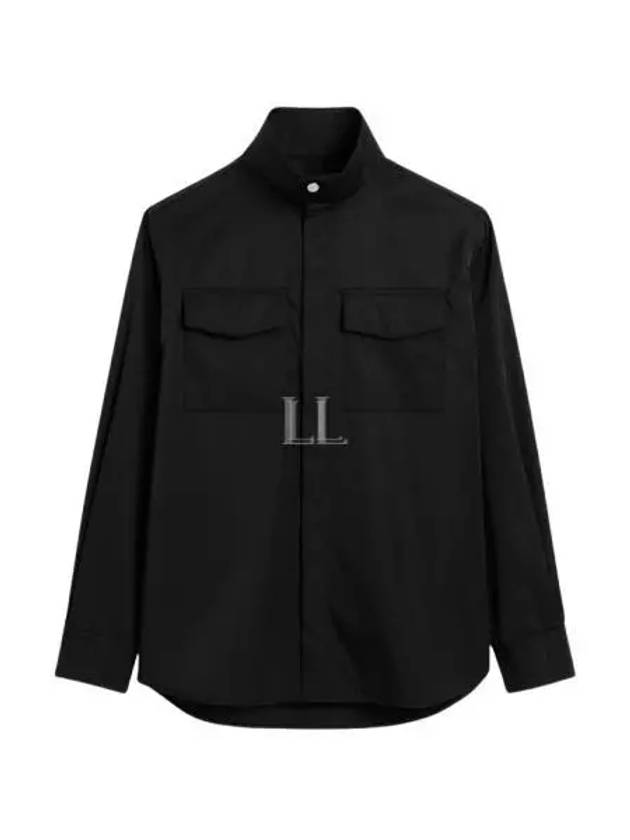 High Collar Long Sleeve Shirt Black - AMI - BALAAN 2