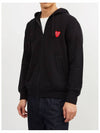 Double Heart Hooded Zip Up Black 294 - COMME DES GARCONS PLAY - BALAAN 3