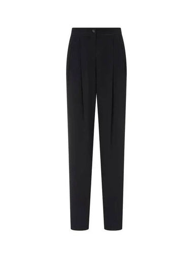 Women s Pleated Crepe Pants Black 271241 - EMPORIO ARMANI - BALAAN 1