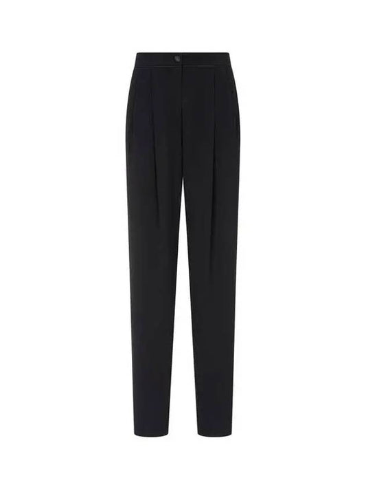 Women s Pleated Crepe Pants Black 271241 - EMPORIO ARMANI - BALAAN 1