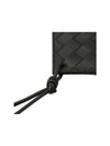 Intrecciato Neck Strapped Card Wallet Black - BOTTEGA VENETA - BALAAN 5